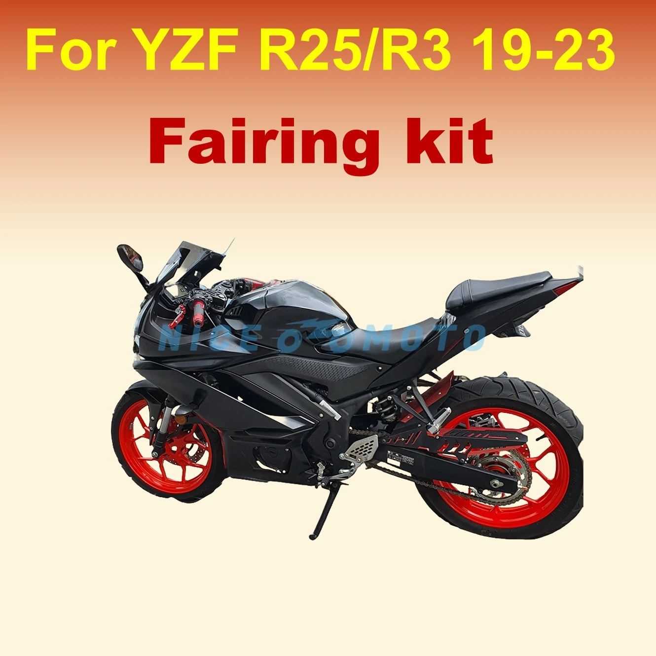 ABS حقن البلاستيك لياماها YZF R3 2019 2020 2021 2022 2023 R25 20 21 22 23 الأسود هيكل السيارة حماية الهدايا المجمعة