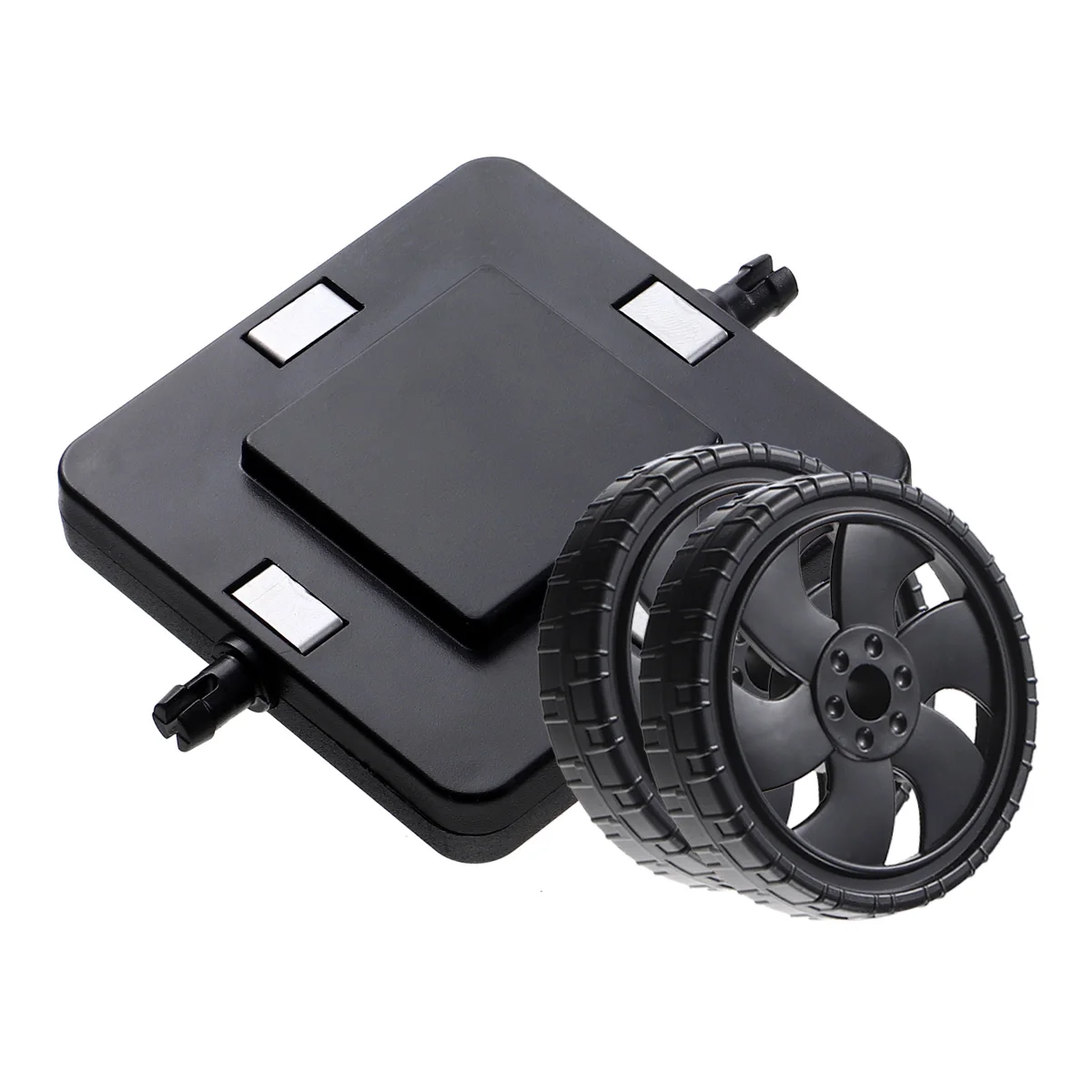 

Magnetic Building Blocks Sheet Wheels Kids Base Construction Puzzle Toy Black Child