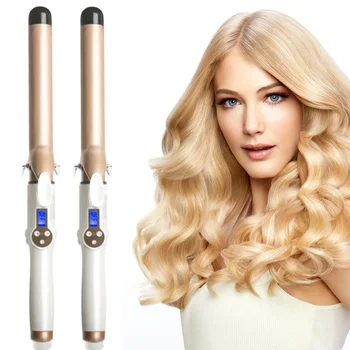 2023 Nuovo Bigodino di capelli elettrico con schermo LCD Ferro arricciacapelli digitale Bigodini Ferri 19-38mm Bigodino ferro arricciacapelli professionale