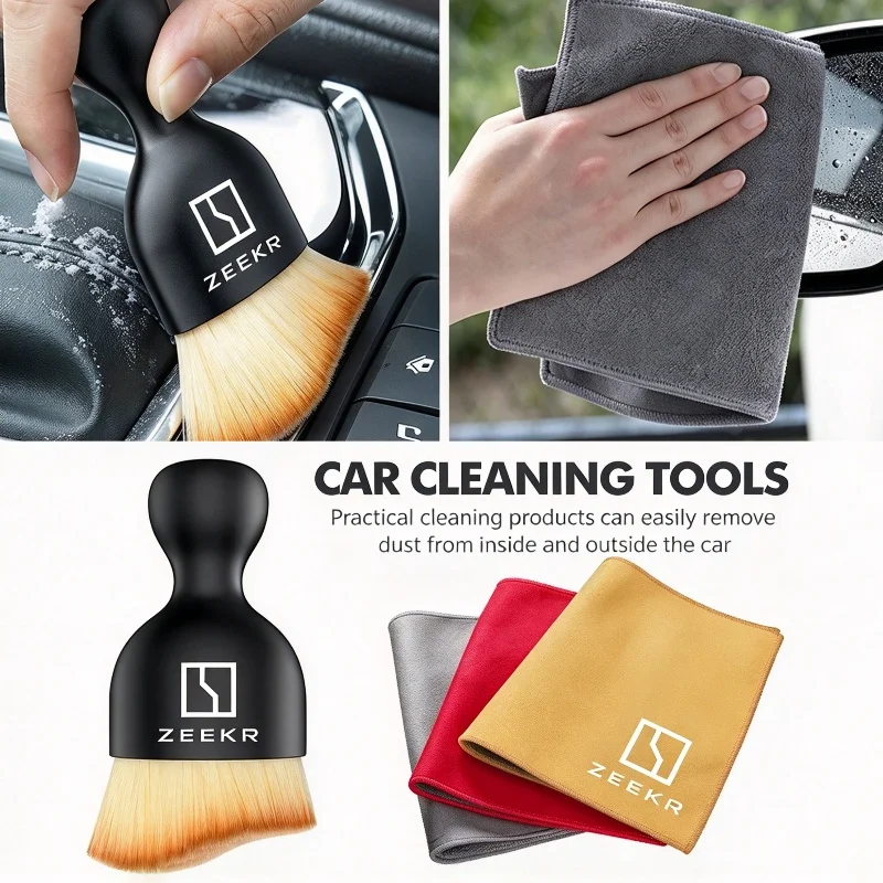 Auto Detail Cleaning Brush Ultra Fine Fiber Cleaning Towel Car Interior Duster Brush For ZEEKR 7X 001 009 X 7GT 9X 007