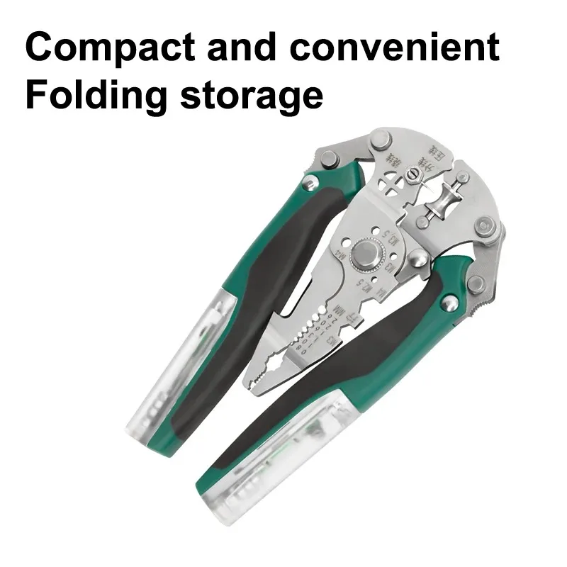 TUOSEN Multifunction Electrical Pen Tester, Wire Stripper Cutter Crimper, Electrician Tool Kit with Voltage Detection