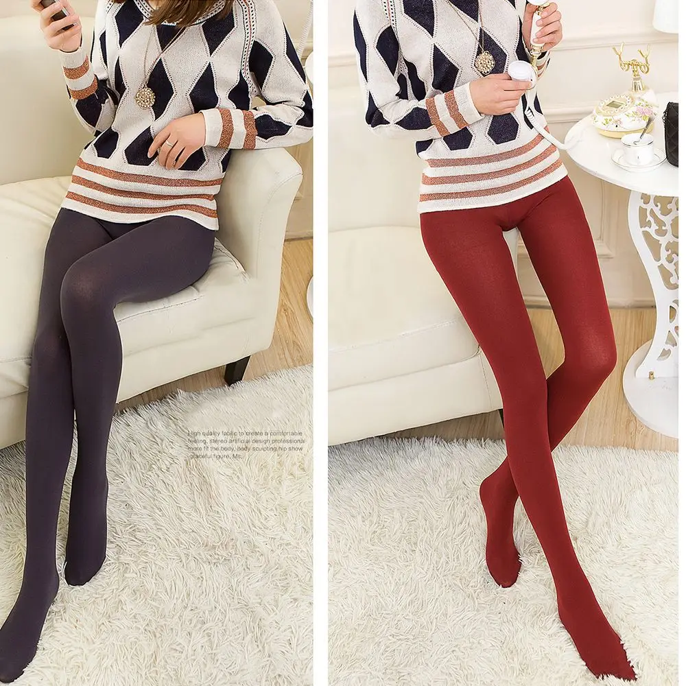 Thick Thermal Full Hosiery Winter Clothing Accessories Women\'s Pantyhose Full Foot Tights Pants Fleece Leggings