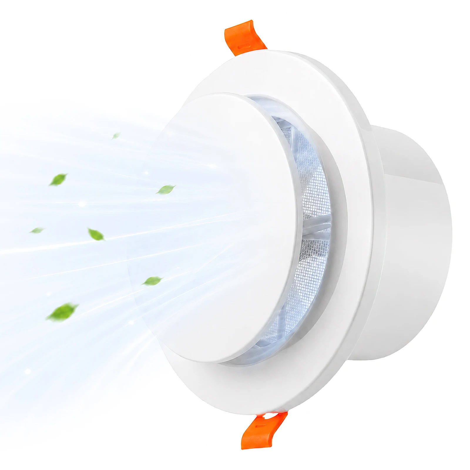4 in Round Vent Cover for Bathroom Exhaust Fan RV Soffit with Removable Mesh Screen, ABS Ceiling Diffuser