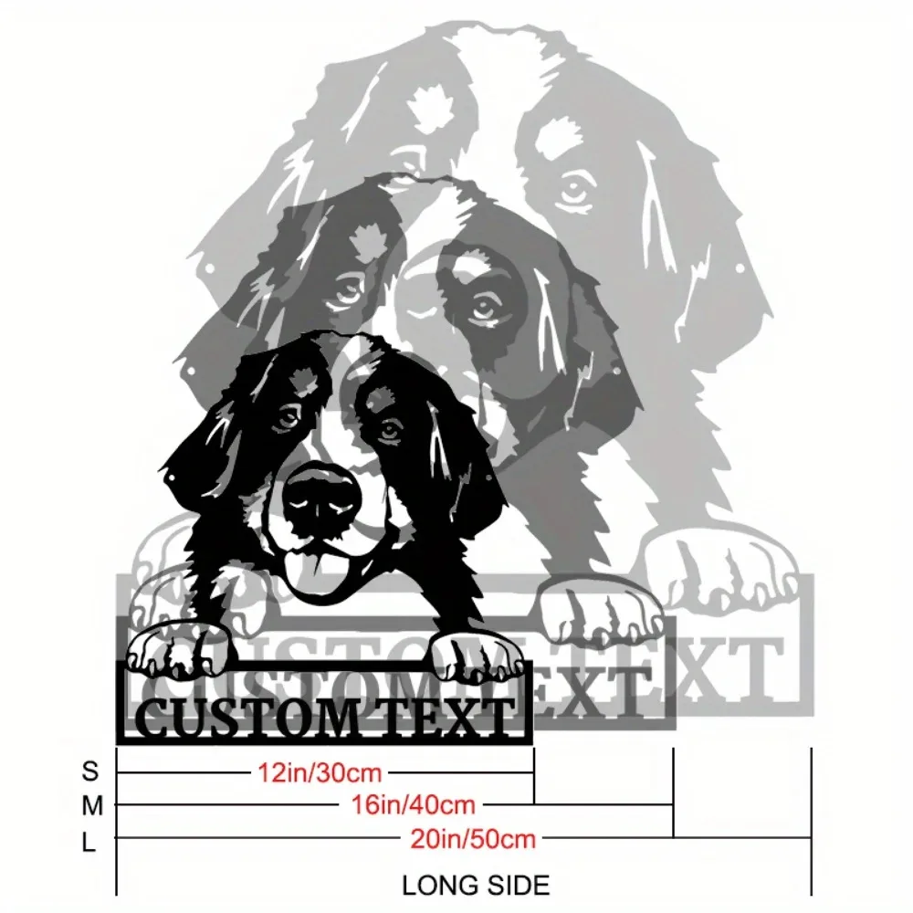 Exceptionally Unique Bernese Mountain Dog Metal Wall Art - Custom Personalized Sign.,Adding Charm to Home Decor to  Dog Lovers.