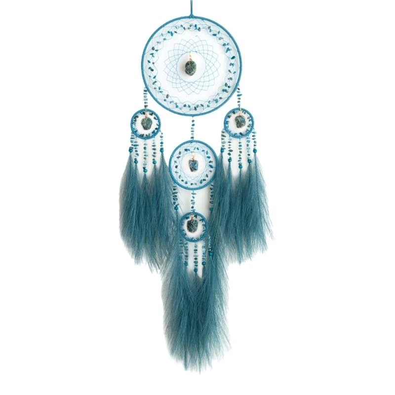 Dreamcatchers con hierba pampadas y piedra para mejorar las serenidades
