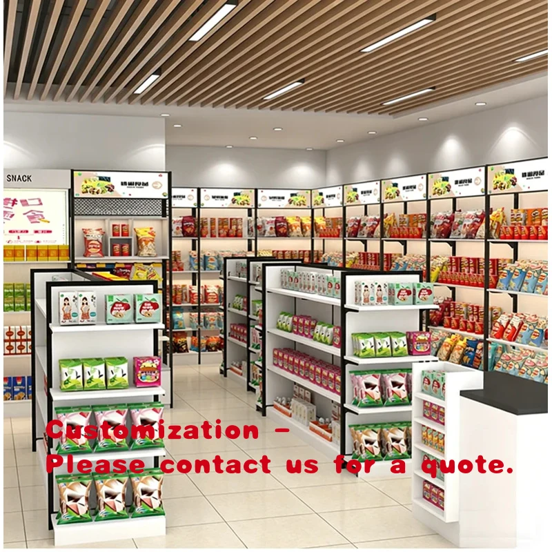 

custom.Factory Double Sided Retail Gondola Shelving Starter & Add-on Units With End Cap Display Racks Display Stand