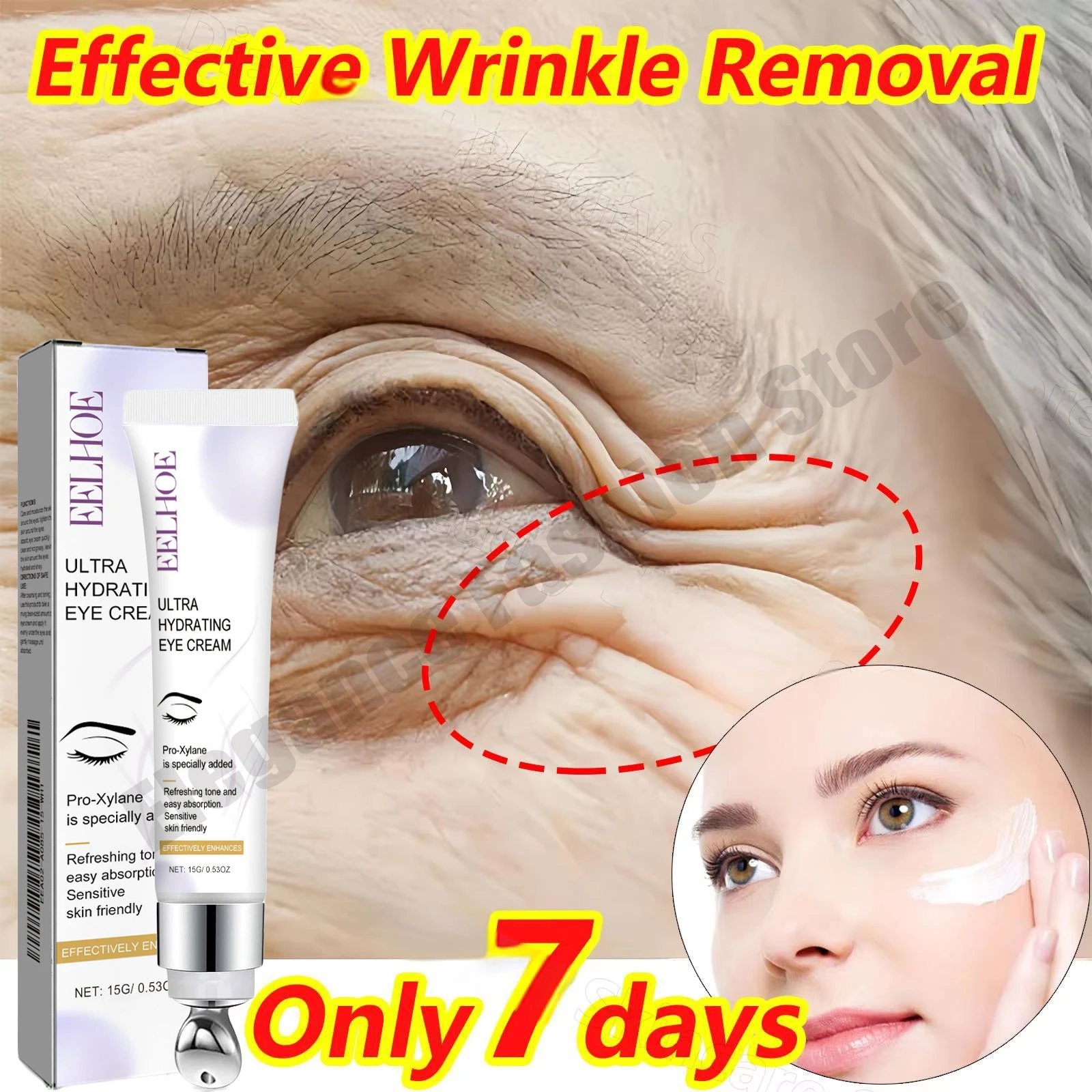 Retinol Anti Wrinkle Eye Cream Removal Eye Bag Anti Dark Circles Fade Fine Lines Firming Skin Anti Puffiness Brighten Eye Care