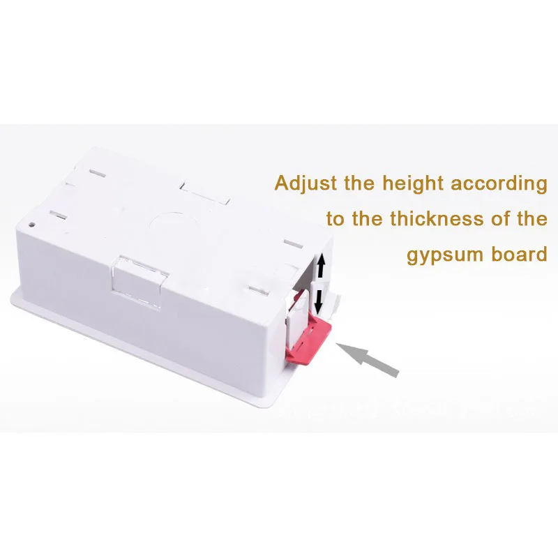 Double 86 Type Gypsum Board Concealed Box Trunking 2 * 35mm Wall Switch Socket Bottom Box