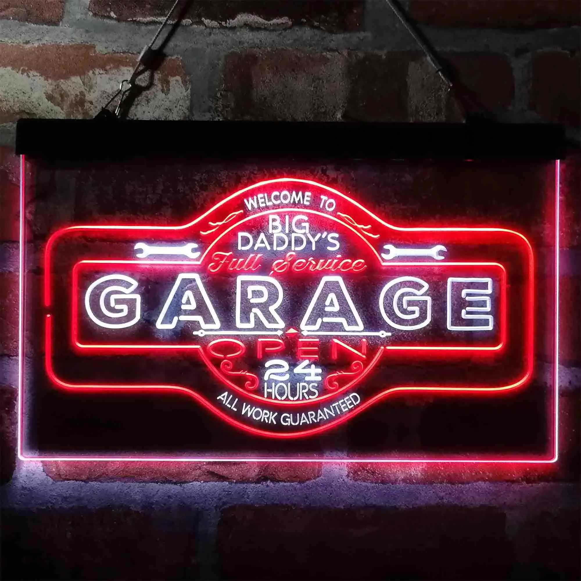 Big Daddy Garage 7 Days 24 Hours Dual Color Led Neon Sign st6-i3985