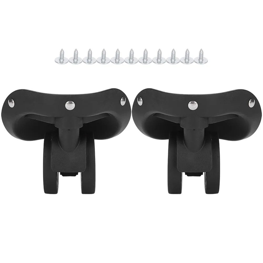 

1 Pair Durable Mute Trolley Case Wheels Easy Installation Black Universal Casters Suitcase Caster Travel Cases