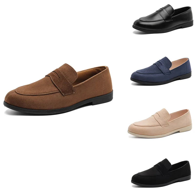 

Модная коричневая мужская повседневная обувь, удобные замшевые лоферы на плоской подошве, мужские легкие мокасины без шнуровки для вождения, мужские chaussure hommes