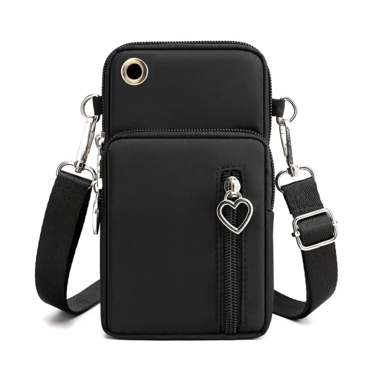 Mini Crossbody Phone Wallet Bag Unisex Adjustable Strap Compact Lightweight for Daily Travel Money Purse Card Slots Coin Pocket