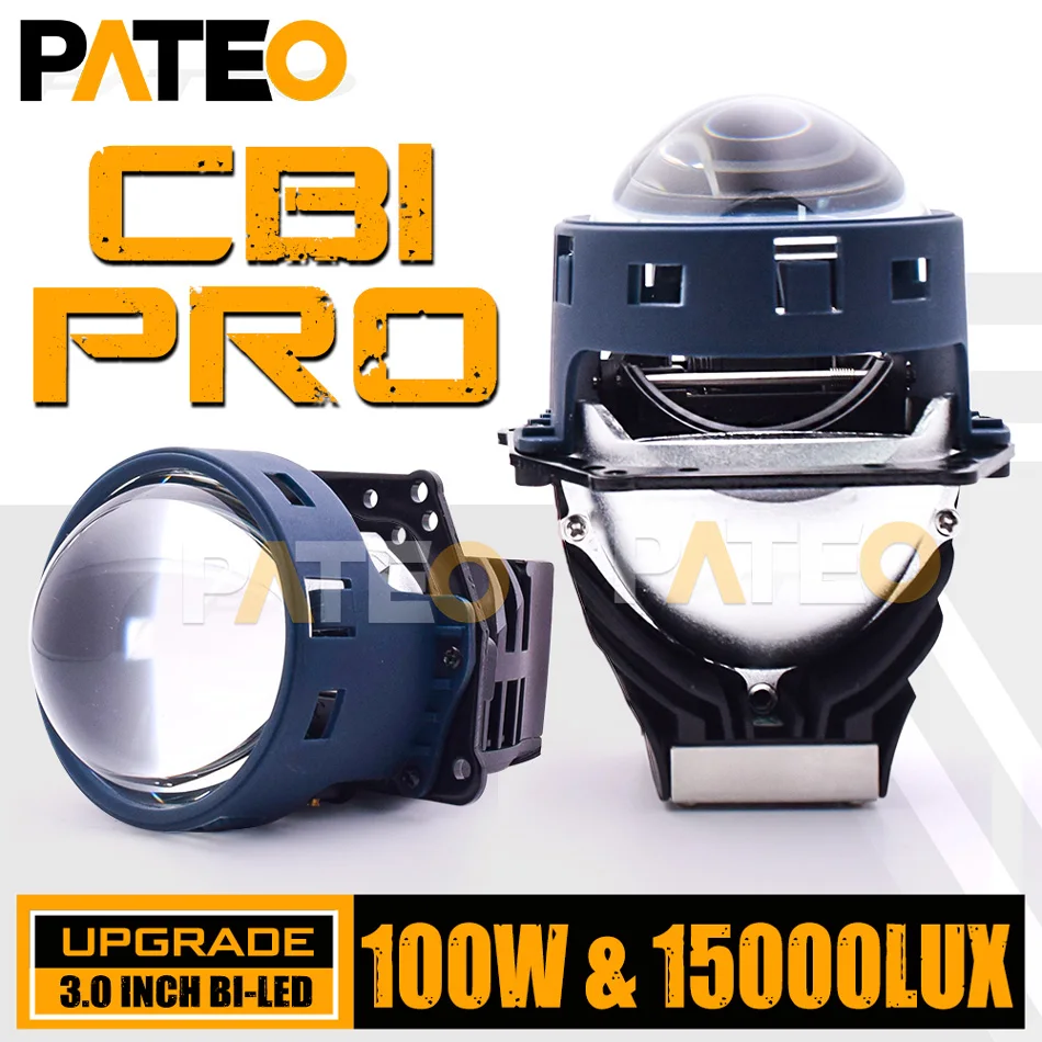 

100W Bi-LED Projector Lenses For Headlight Night Assistant Max Beam 3 inch 15000LUX Auto Lamp For Hella 3R G5 Car Accessories