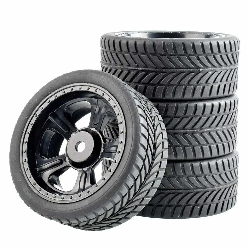 RC Rim03-6085 Grip Tires & Wheel 4PCS For HSP HPI 1/10 1:10 On-Road Speed Car