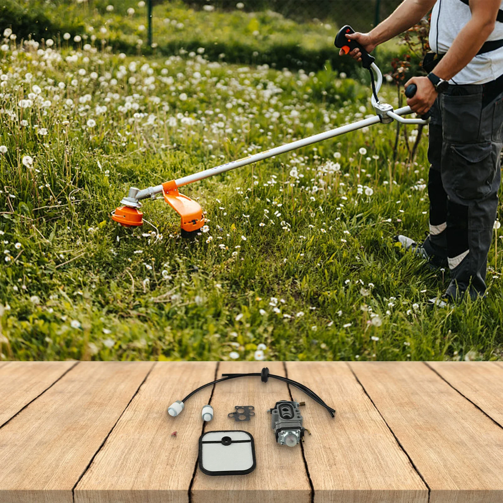 

Простая установка, как показано на рисунке Детали воздуходувки рюкзака, предназначенные для моделей 130BT. Подходит для моделей 530BT. Простая установка. Инструменты для ухода за газоном.