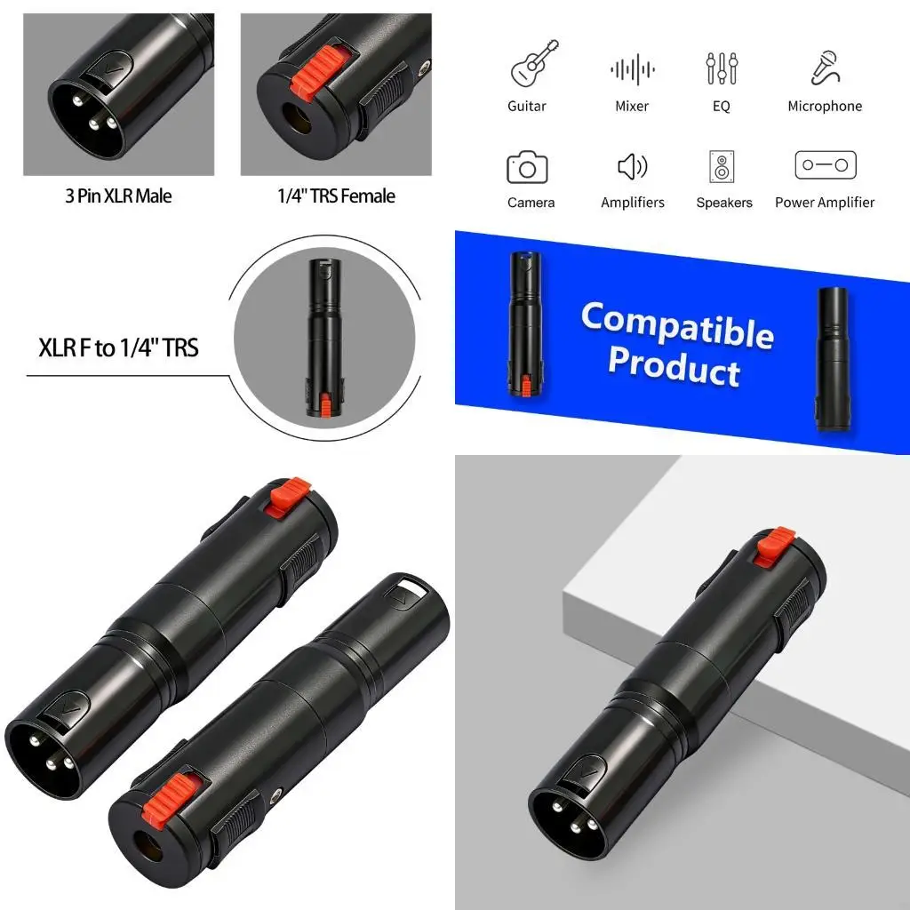  Professional TRS Female To 3pin Male Auditory Connectors For Studio Equipment
