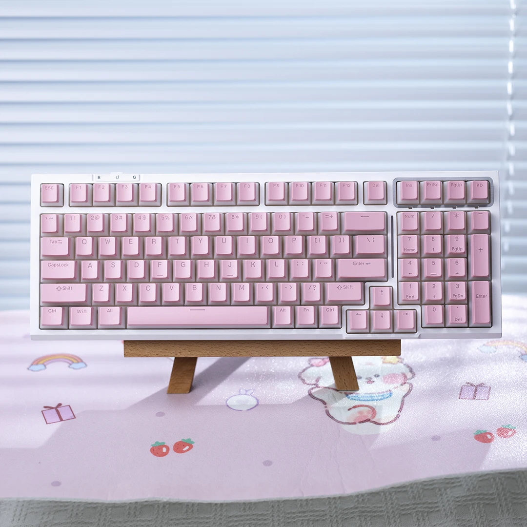 Transparent pudding keycap color pbt material height 104/98/87/84/68/61 key