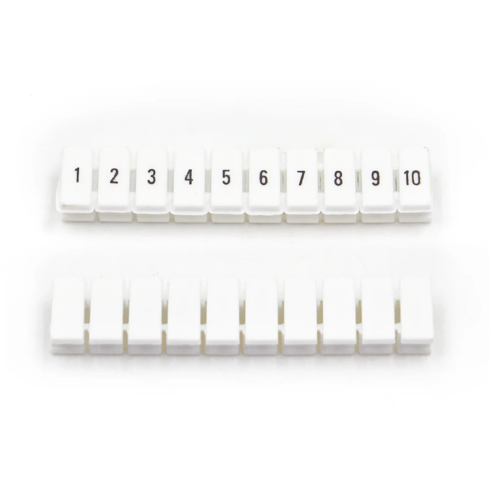 

ZB4 Transparent Nylon PA66 Terminal Block Marker Strip Label Carrier for DIN Rail Electrical Equipment 10 Pcs