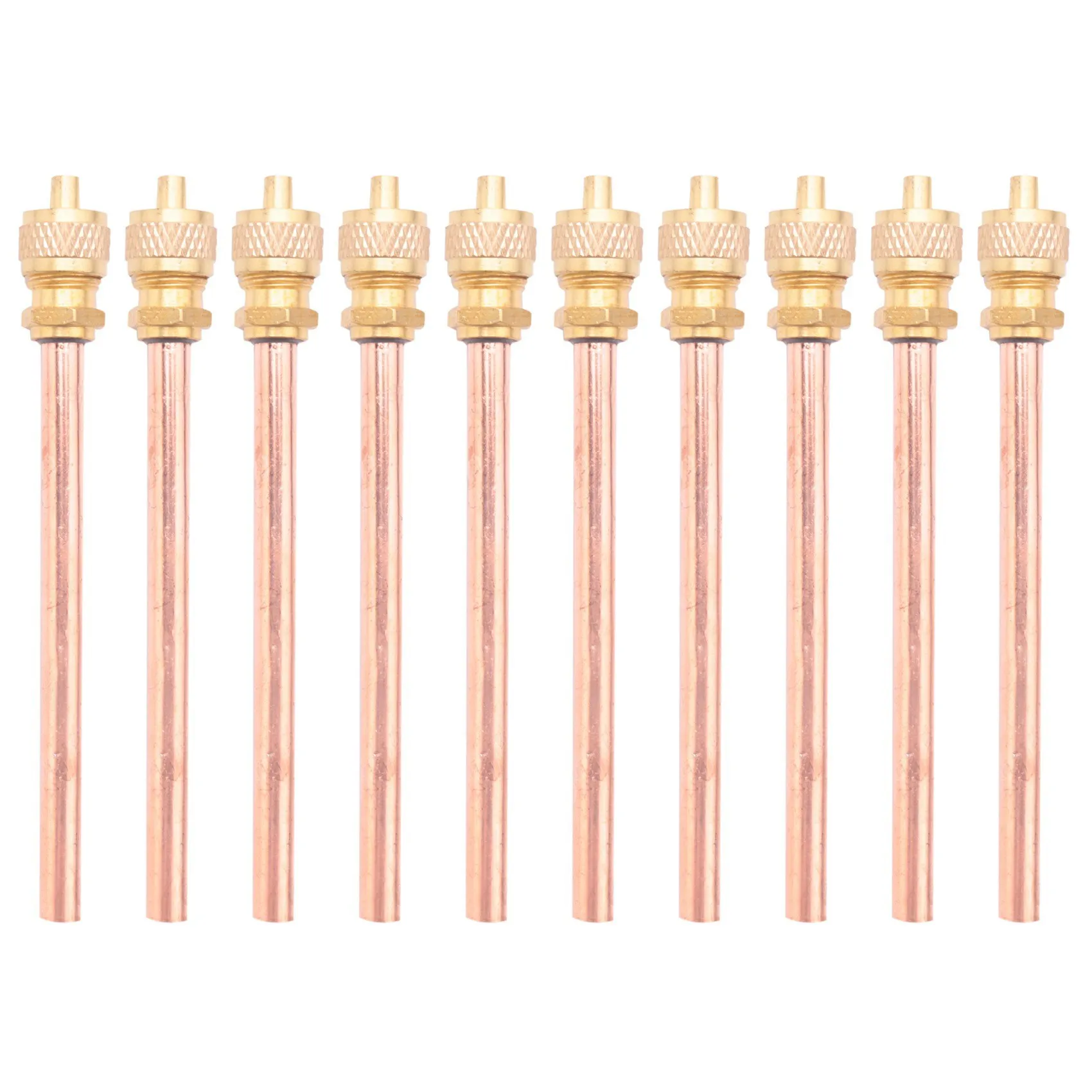 10 клапанов 1/4 дюйма SAE x 1/4 дюйма OD x 4-дюймовый стержень охлаждения переменного тока