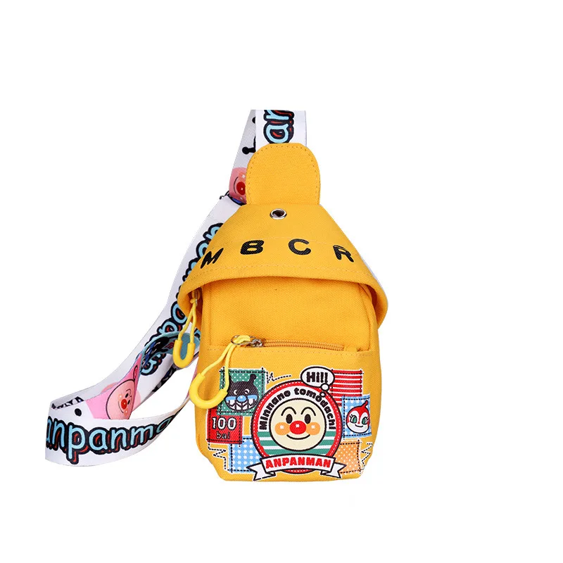 

2023 Kid Girl Boy Cute Cartoon Children Chest Belt Small Pouch Money Purses Baby Zipper Waist Pack Canvas Shoulder Strap Handbag