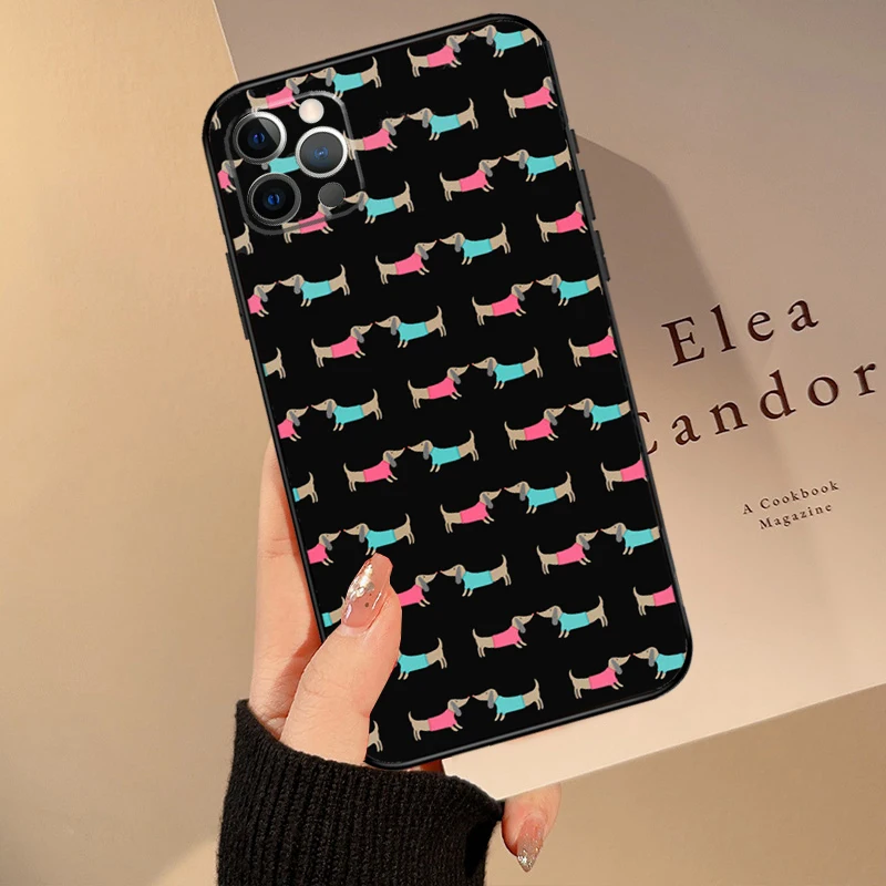 حافظة كلب ألماني لطيفة لهاتف آيفون 16 15 14 13 11 12 17 Pro Max 12 13 mini 15 16 Plus 16e 17 غطاء خلفي هوائي #4