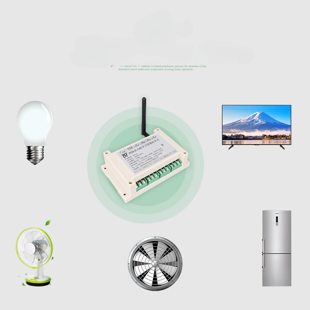 Four way 220V remote control switch, wireless household fan, pendant light remote control, universal high-power exhibition