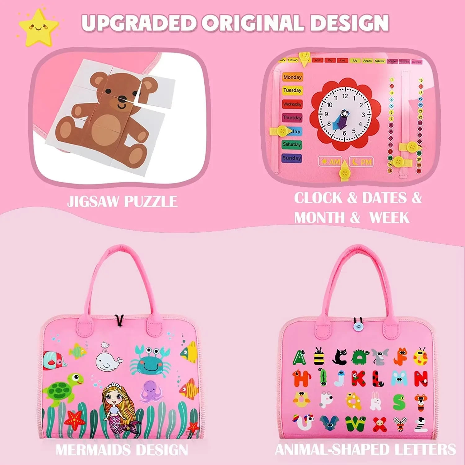 ألعاب مونتيسوري مشغولة لتطوير المهارات الحركية الحسية والدقيقة للأولاد والبنات، هدايا أنشطة السفر التعليمية للأطفال الصغار