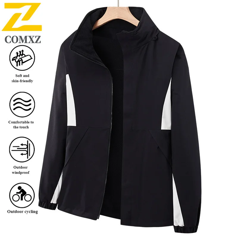 

EiAO Jacket Reversible Thermal Couple's Windproof Waterproof Fleece-Lined Winter Coat for Hiking Camping Fishing Extreme Cold