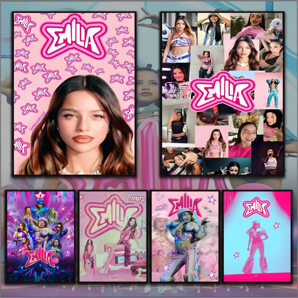 

E-Emilia M-Mernes Singer Classic Movie Poster HD Anime Hot Theme Singer/OST/Movie-Waterproof Self-Stick Home Decor