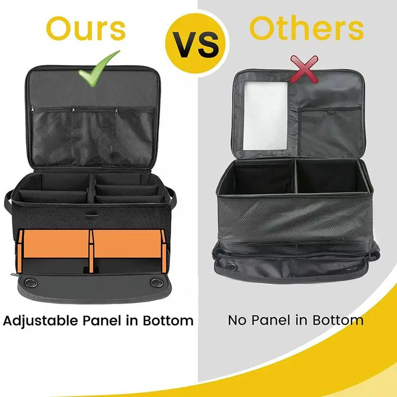 Outdoor Foldable Golf Supplies Storage Bag Golf Organizer for Car Portable Unisex Golf Ball Towel Box for Trunk Space Saving Bag