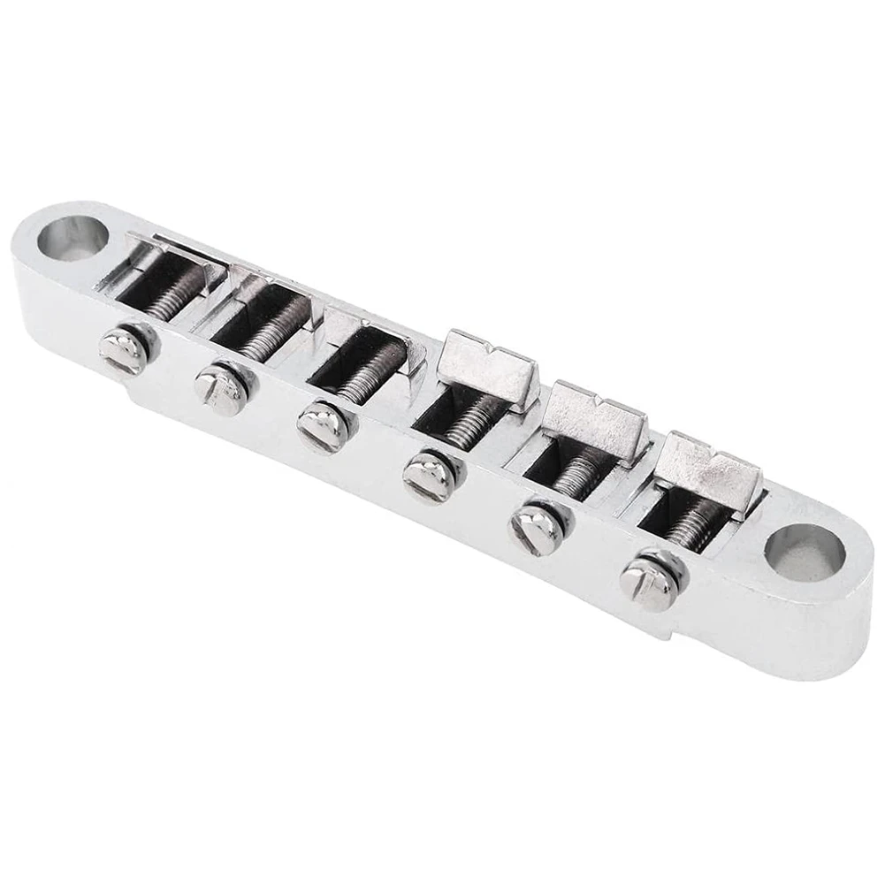 Tune-O-Matic Bridge and Tailpiece with Studs Set for ABR-1 Bridge Style Les Paul LP Electric Guitar Replacement,Silver