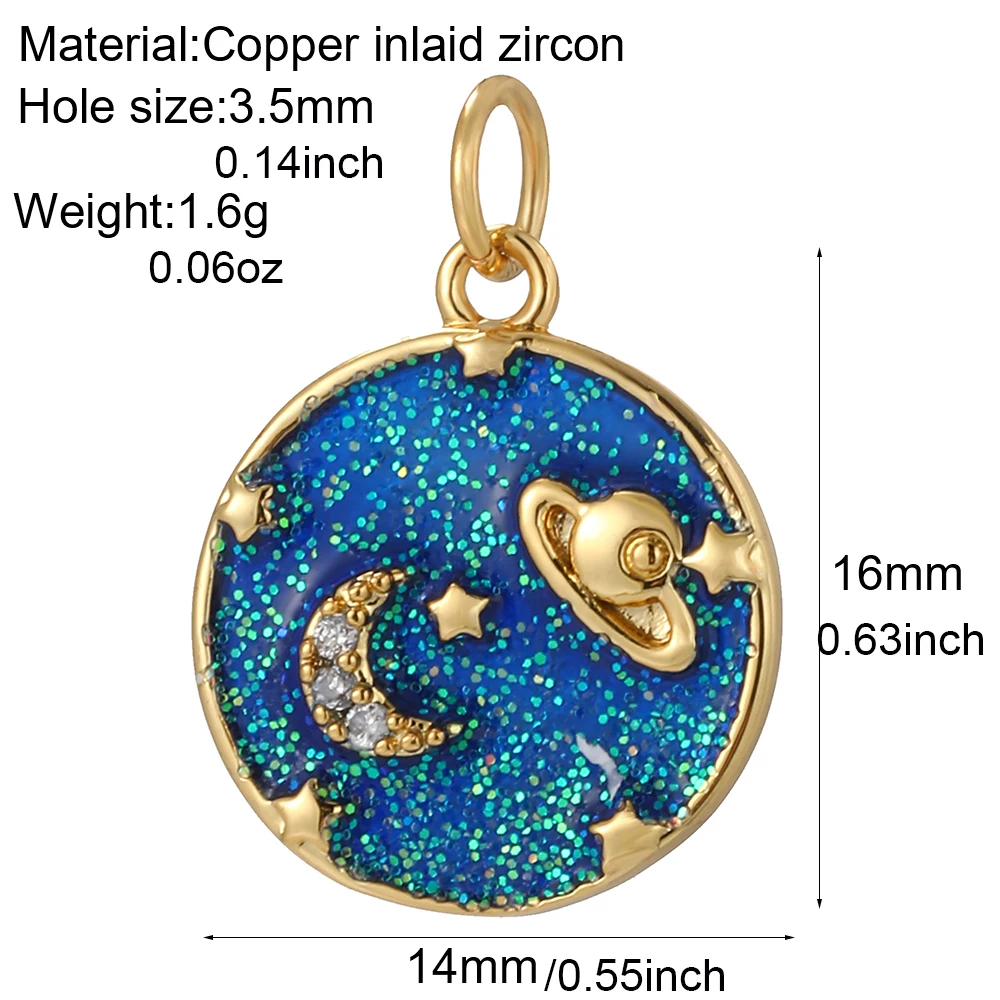 Bohemian Stars Moon  Charm for Jewelry Making Supplies  Gold Color Suns Diy Woman Earrings Bracelet Necklace Accessories Dijes