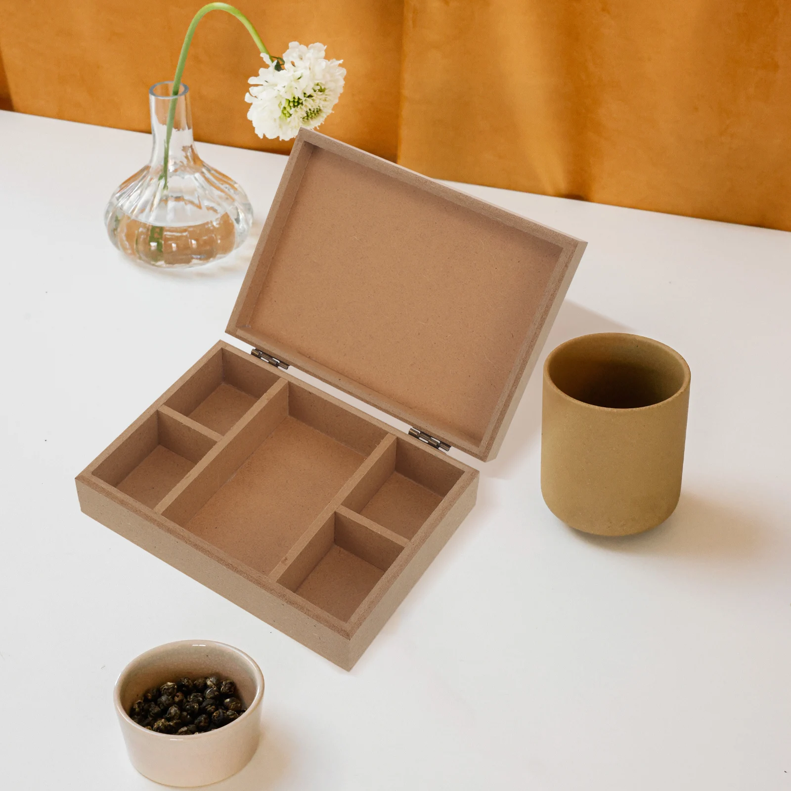 

Wooden Storage Box DIY Craft Supplies Decoratable Unfinished Wood Boxes Small With Lid Art Storage Treasure Chest