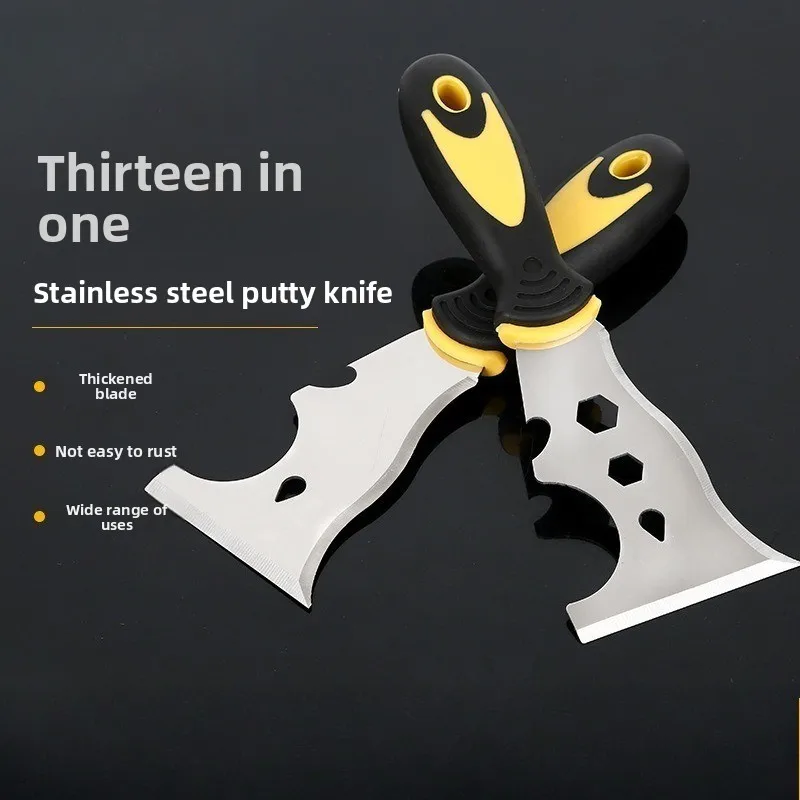 3 Inch Stainless Steel Floor Scraper Heavy Duty Putty Knife Multifunctional Cleaning Scraper Blade Ground Knife Woodworking Tool