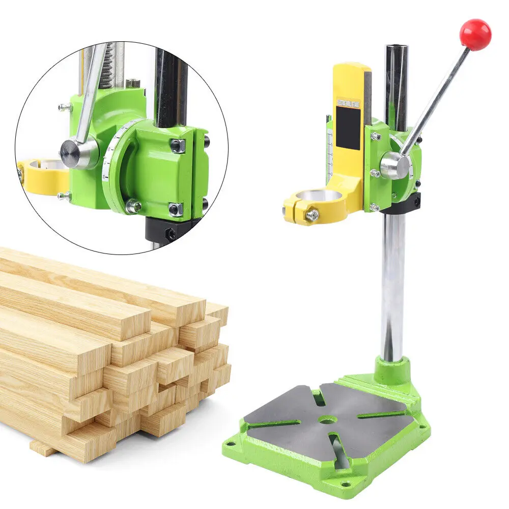 Bench Drill Press Stand Clamp Workbench Pillar Clamp Drilling Holder 90 ° Adjustable Repair Tool