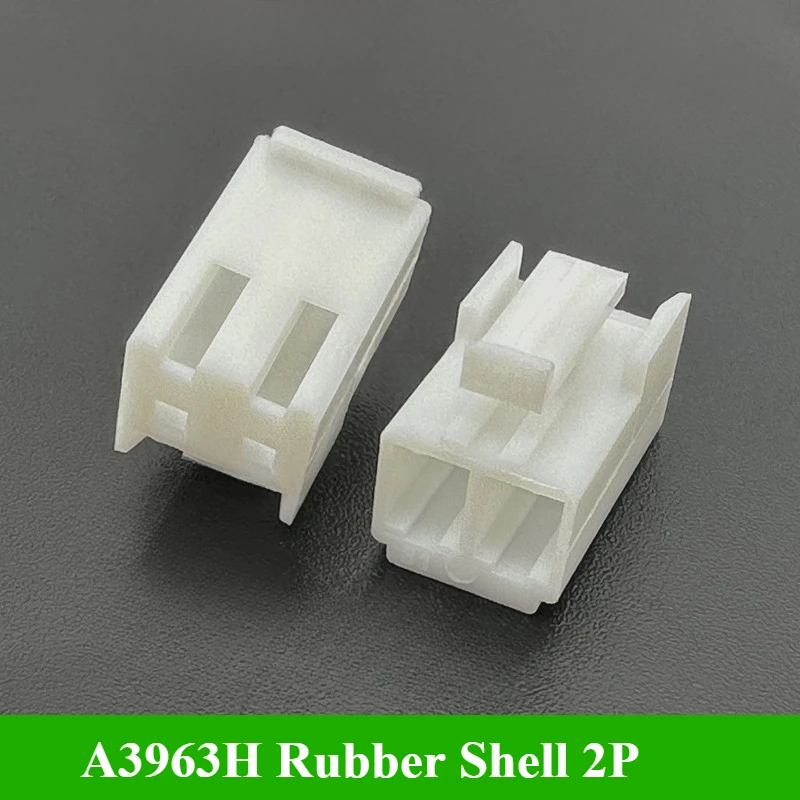 10/30/50/100Pcs/lot A3963H Housing Rubber Shell Connector 3.96mm pitch 2P/3P/4P/5P/6P/7P/8P/9P/10P/11P/12P A3963H Terminal