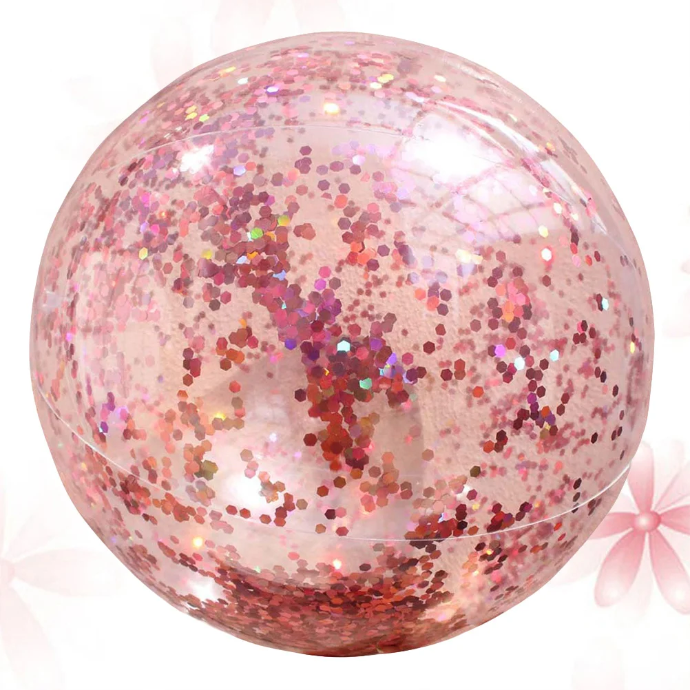 ลูกบอลกลิตเตอร์ทรงกลมใส สำหรับเด็ก เล่นกลางแจ้ง ชายหาด หรือในร่ม ฝึกการมองเห็น ฝึกทักษะการจับ