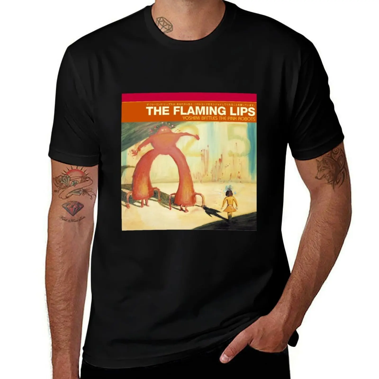 Flaming Lips - Yoshimi Battles the Pink Robots T-Shirt Casual Loose Fit Short Sleeve T-Shirt