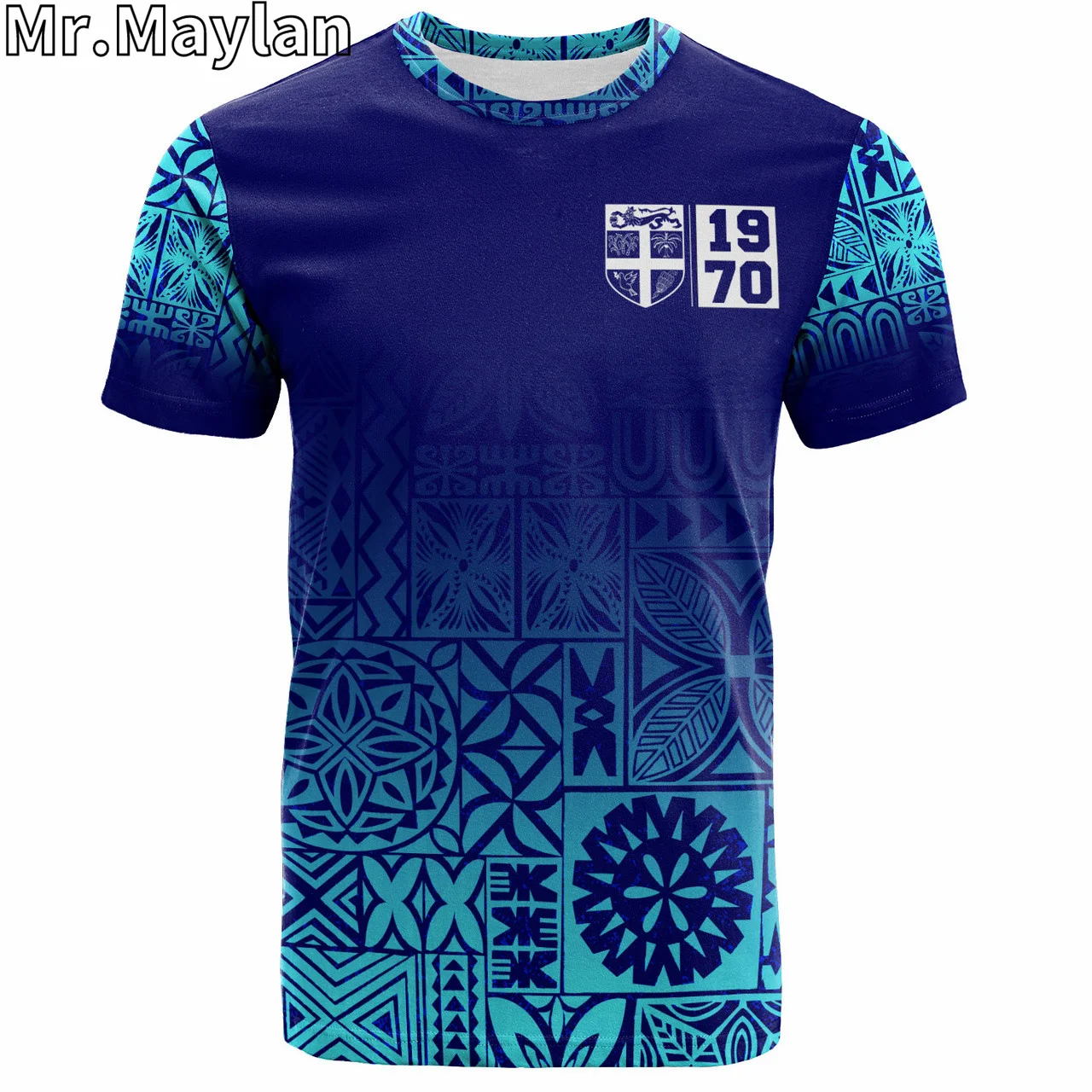 Personalised 3D Fiji Polynesian Hawaii T-Shirt Fiji Independence 1970 Tapa Style Tshirt Men Women Streetwear Unisex Tee Tops