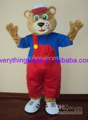 Novo personagem adulto urso agradável traje da mascote halloween vestido de natal adereços de corpo inteiro roupa traje da mascote