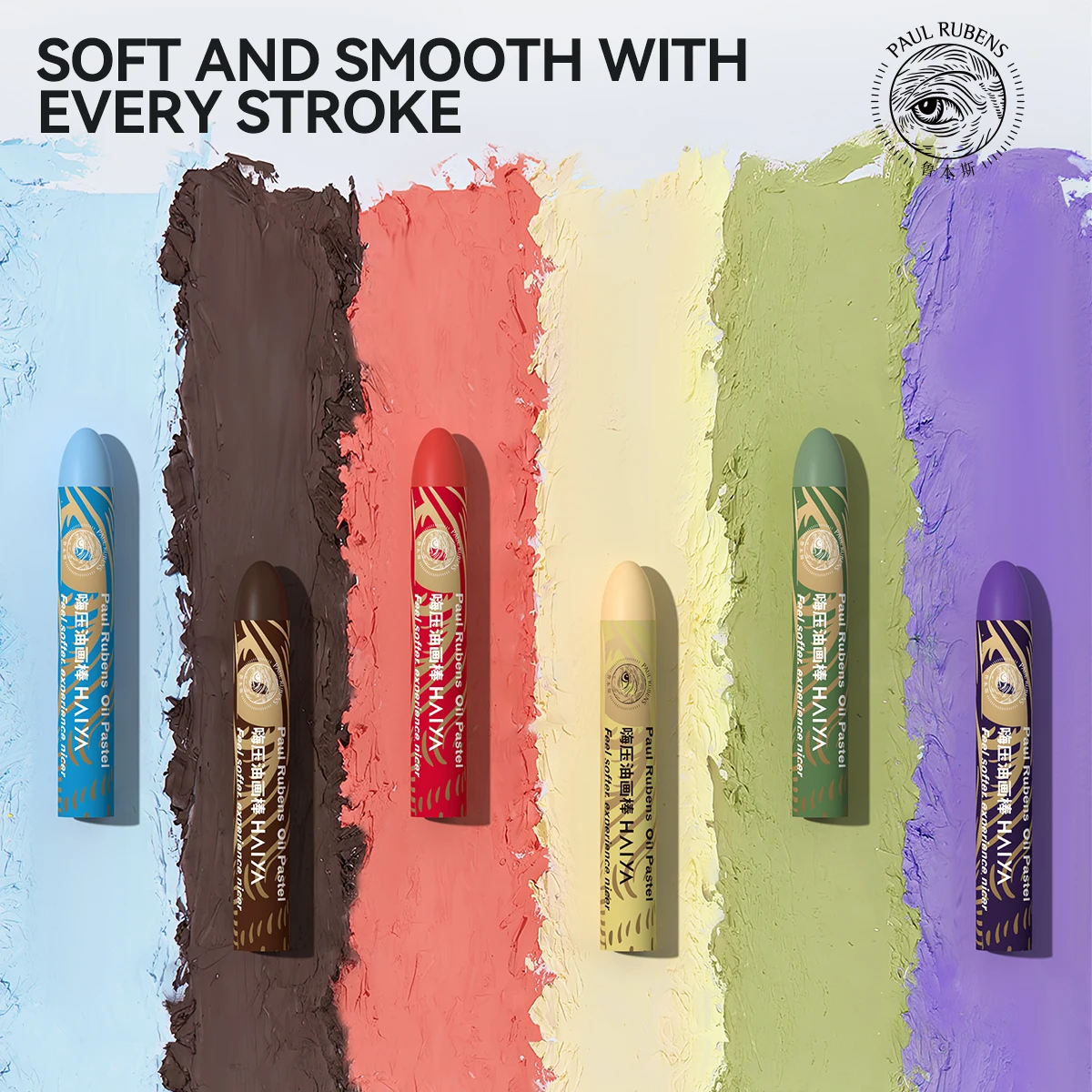 Paul Rubens 132 Colors Oil Pastels Set Ultra-Soft Creamy Easy Blend Bullet Head Design for Drawing Painting Sketching Artists view 3