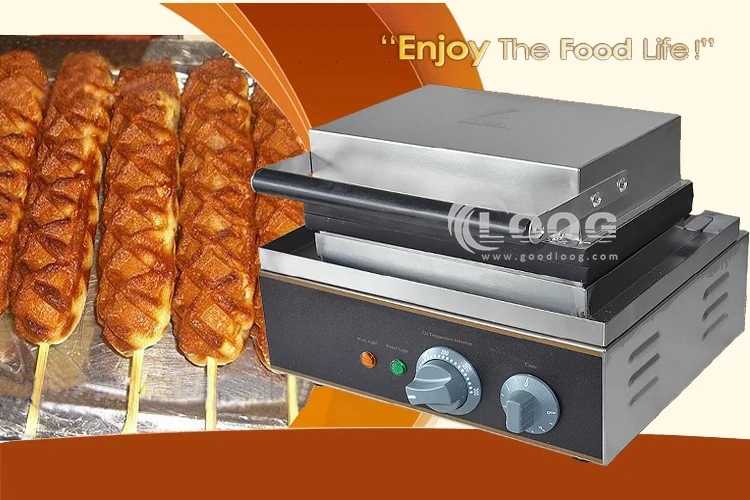 Factory Price Commercial Mini Waffle Maker Multi-Function 6Pcs Stick Corn Hot Dog Machine Electric Source For Sale
