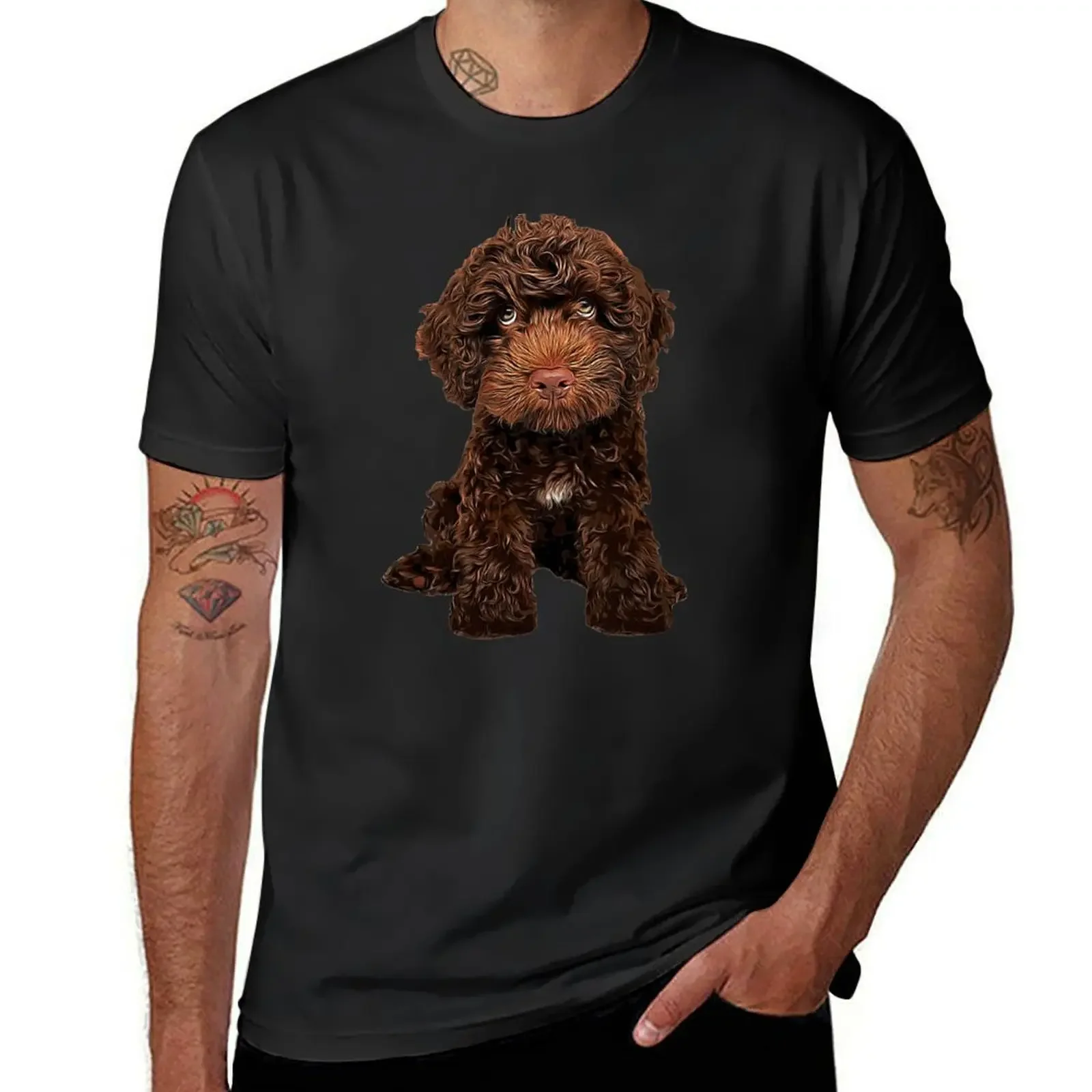 Cockapoo Chocolate Puppy Dog Poodle Mix T-Shirt designer shirts customs anime clothes cheap stuff t shirts men