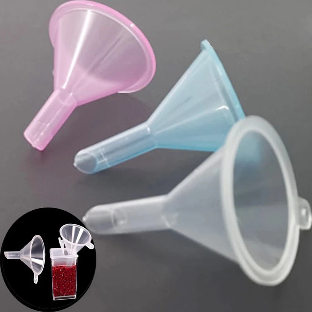 1 قطعة لون عشوائي المحمولة قمع الماس أدوات الرسم على الحائط حبة الحاويات البلاستيك قمع صينية صندوق تخزين الملحقات للمبتدئين #2