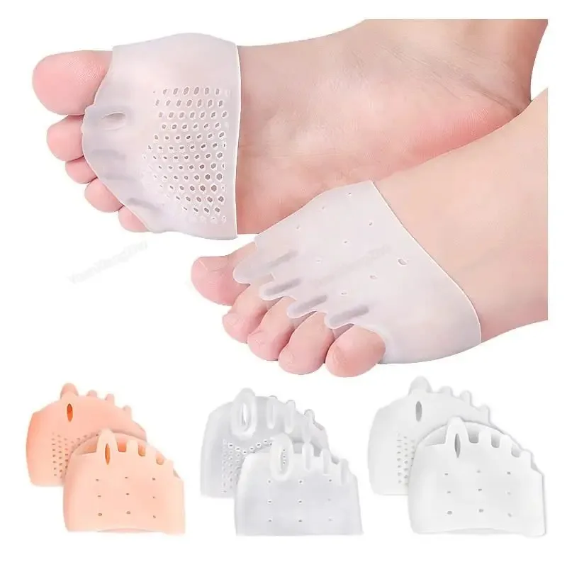 Silicone Toe Separator Forefoot Gel Pads Soft Metatarsal Cushion Insoles for Women High Heels