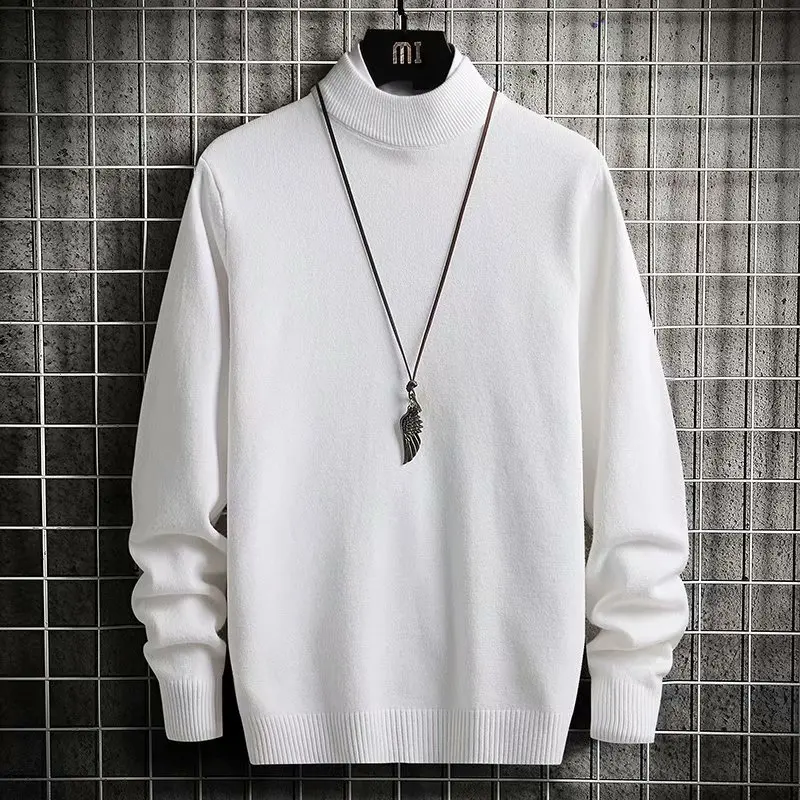 Men's Slim Fit High Collar Knit Sweater - alternate angle