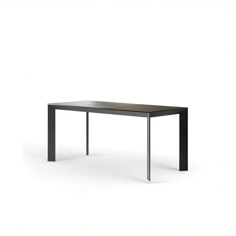 Slate dining table, household small apartment high-end Italian minimalism, dining table stainless steel dining table