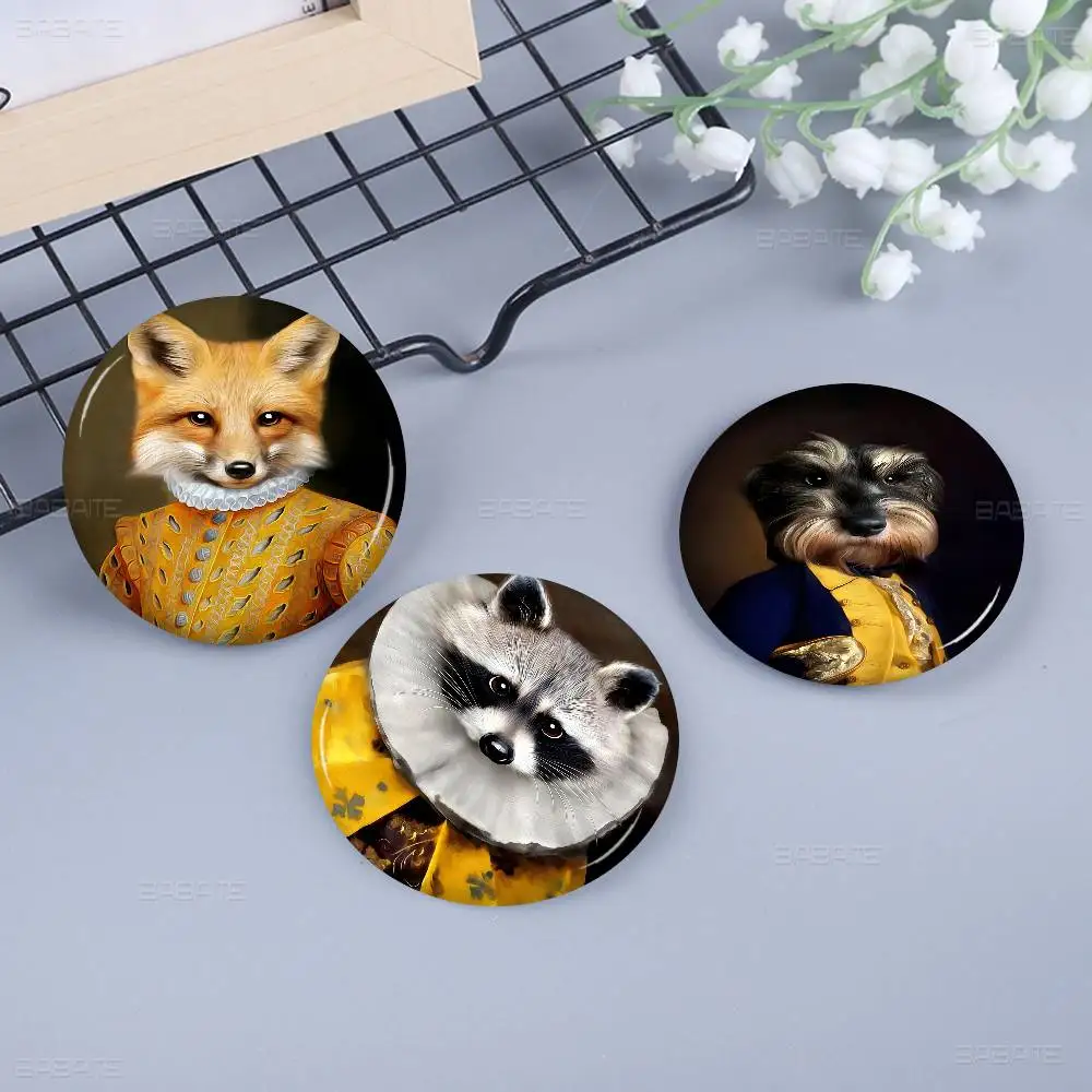 

Retro Aristocrat Animal Tinplate Soft Button Pin Brooch Metal Badge Custom Jewelry Accessories Hat Bag Lapel