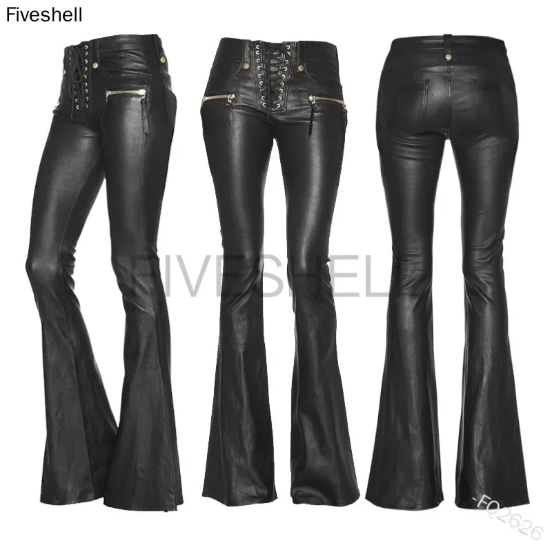 2025 Vrouwen Halloween Cosplay Punk Broek Vintage Middeleeuwse Hip Hop Rits Streetwear Bandage Ruches Skinny Slim Fit Uitlopende Broek