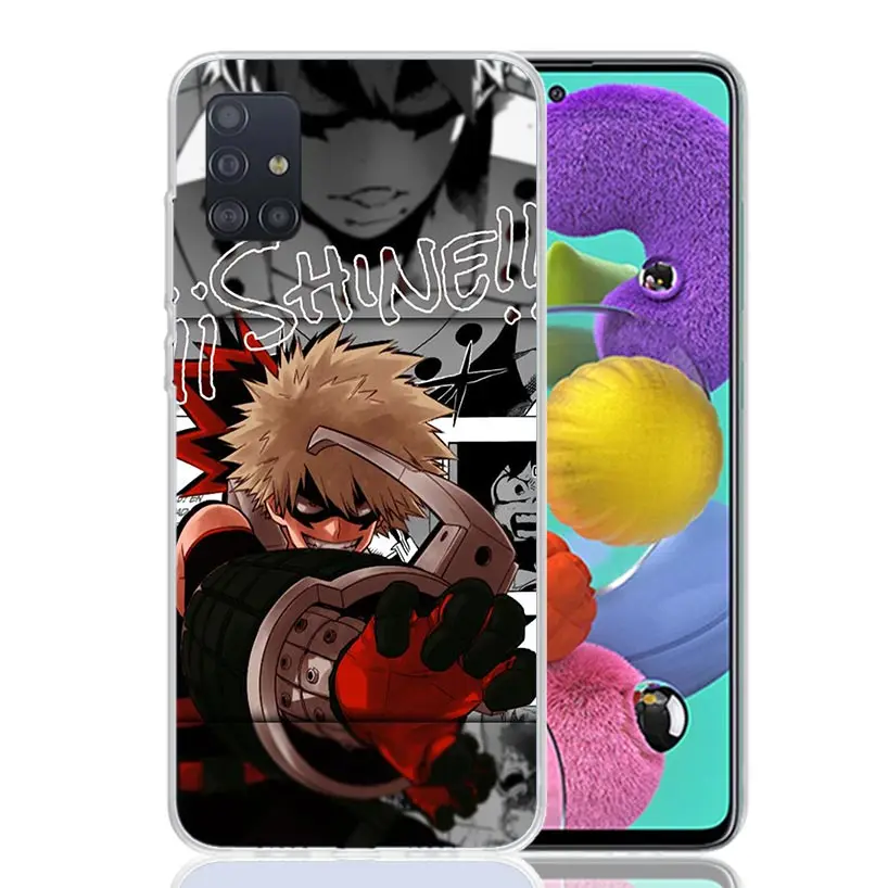 My Hero MHA Bakugou Katsuki Phone Case For Samsung Galaxy A51 A71 A41 A31 A21S A11 A01 A70 A50 A40 A30S A20E A20S A10S A6 A7 A8